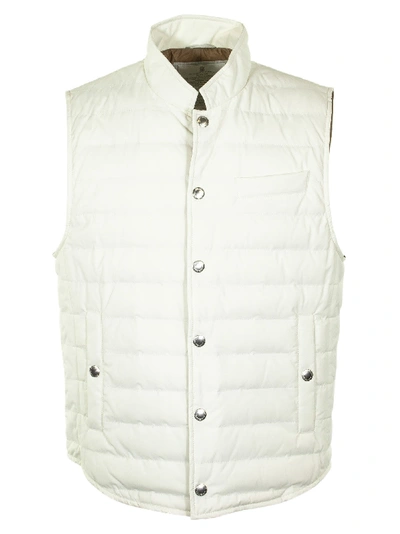 Shop Brunello Cucinelli Padded Gilet In White