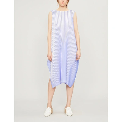 Shop Issey Miyake Reflect Pleated Dress In Lilac