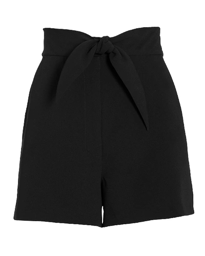 Shop A.l.c Kerry Bow Shorts In Black
