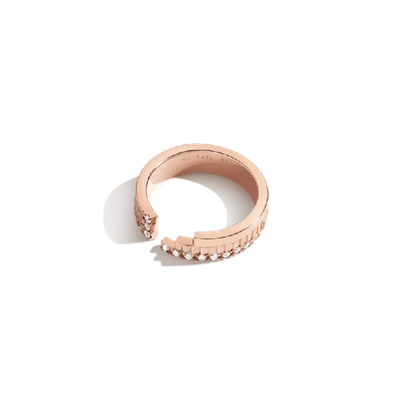 Shop Aurate Diamond Infinity Ring In Gold/ Pink