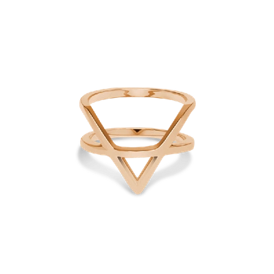 Shop Aurate Icon Ring In Gold/ Pink