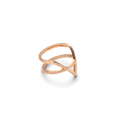 Shop Aurate Icon Ring In Gold/ Pink