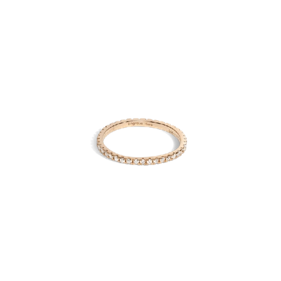 Shop Aurate Quadricolor Ring With White Diamonds In Gold/ Pink