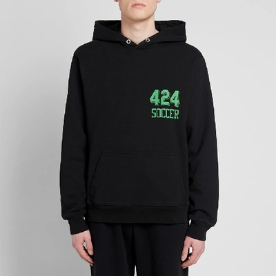 Shop 424 Soccer Hoody In Black