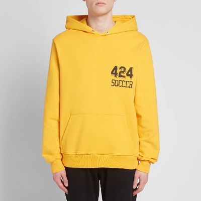 Shop 424 Soccer Hoody In Yellow