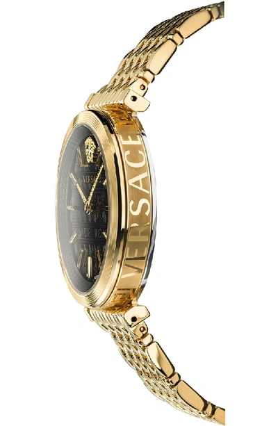 Versace V-twist Watch, 36mm (55% Off) - Comparable Value $1550 In Gold/  Black/ Gold | ModeSens