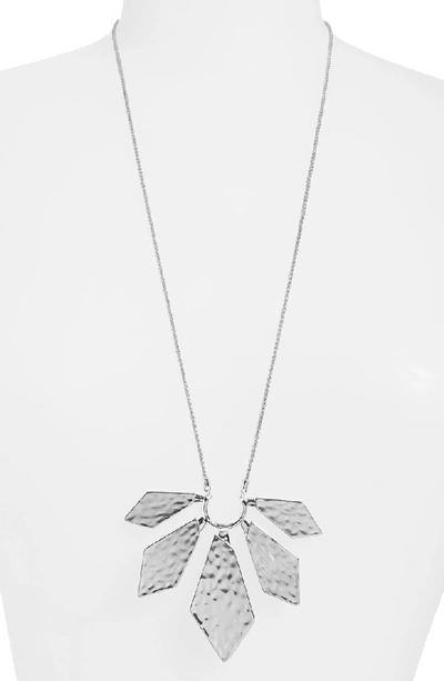 Kendra Scott Mari Geometric Pendant Necklace Silver In Bright