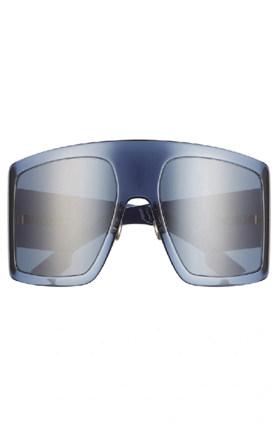 Shop Dior Solight1s 60mm Shield Sunglasses In Blue/ Blue