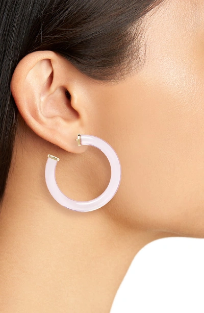 Shop Argento Vivo Lucite Hoop Earrings In Pink