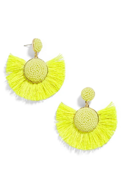 Shop Baublebar Marinella Beaded Drop Earrings In Neon Yellow