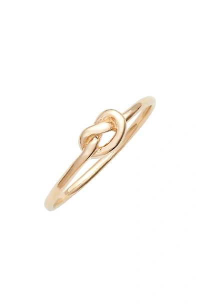 Shop Ariel Gordon Jewelry Love Knot Ring In Yellow Gold