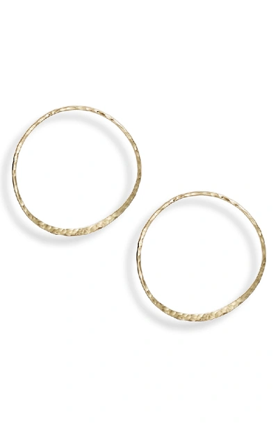 Shop Argento Vivo Hammered Hoop Earrings In Gold