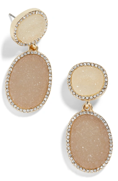 Shop Baublebar Krystal Faux Druzy Drop Earrings In Blush