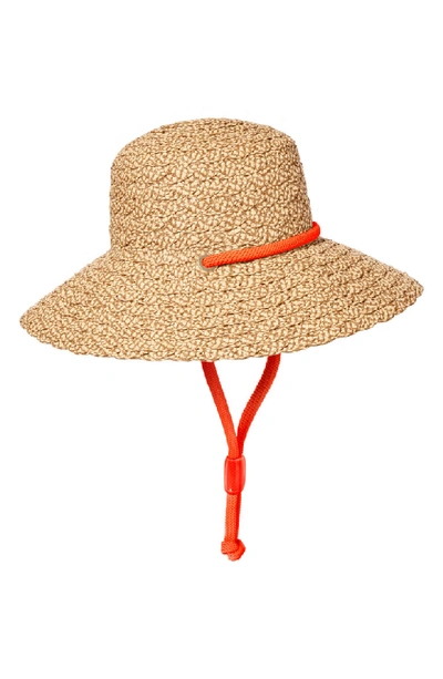 Shop Eric Javits Aimee Squishee Woven Hat - Brown In Peanut Mix