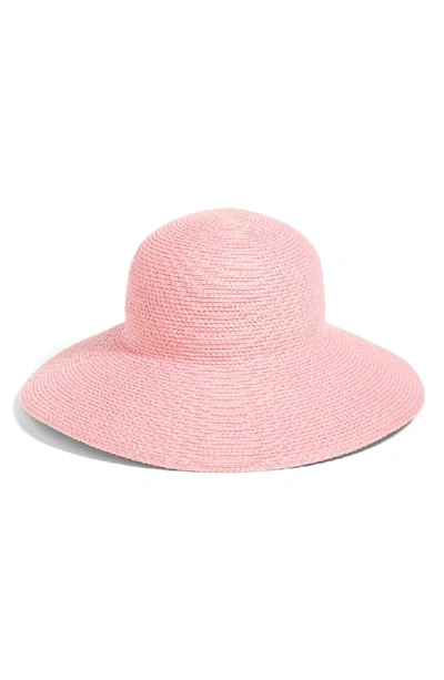 Shop Eric Javits 'hampton' Straw Sun Hat - Pink In Pop Pink