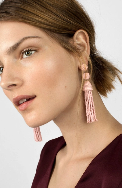 Shop Baublebar Granita Beaded Tassel Earrings In Blush
