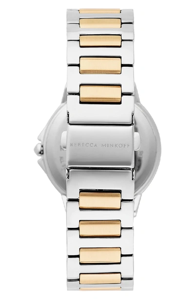 Shop Rebecca Minkoff Cali Bracelet Watch, 34mm In Silver/ Gold