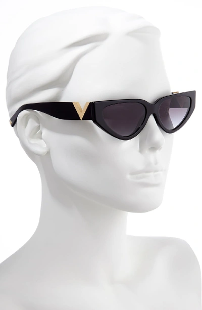 Shop Valentino Vlogo 54mm Cat Eye Sunglasses In Black