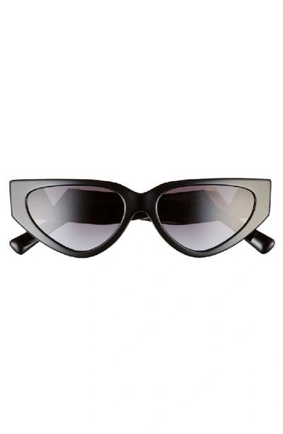 Shop Valentino Vlogo 54mm Cat Eye Sunglasses In Black