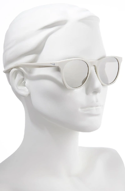 Shop Nike Essential Horizon 51mm Mirror Sunglasses - Light Bone Grey/ Grey