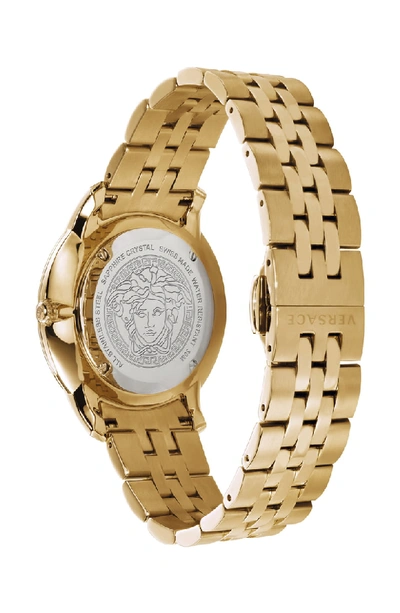 Shop Versace Urban Bracelet Watch, 42mm In Gold/ White Sunray/ Gold