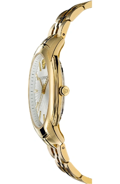 Shop Versace Urban Bracelet Watch, 42mm In Gold/ White Sunray/ Gold