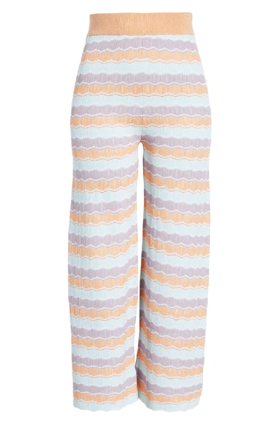 Shop Alice And Olivia Basil Knit Crop Pants In Multi