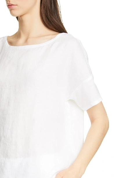 Shop Eileen Fisher Organic Linen Top In White