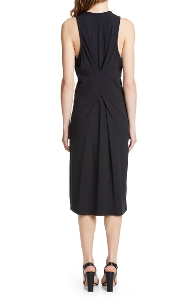 Shop Joie Mikaya Stretch Cotton Blend Tank Dress In Caviar