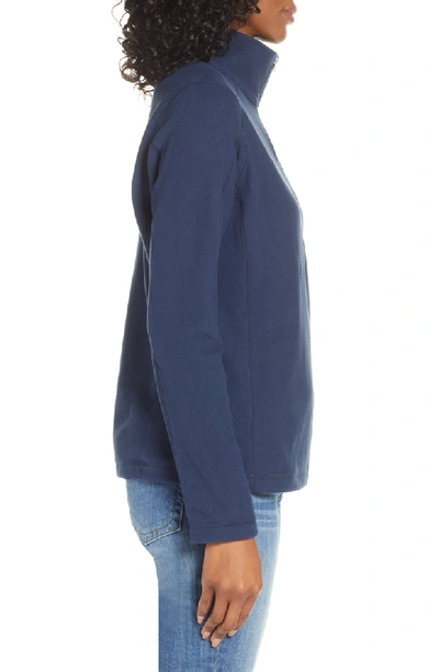 Shop Patagonia Micro D Quarter-zip Fleece Pullover In Navy Blue