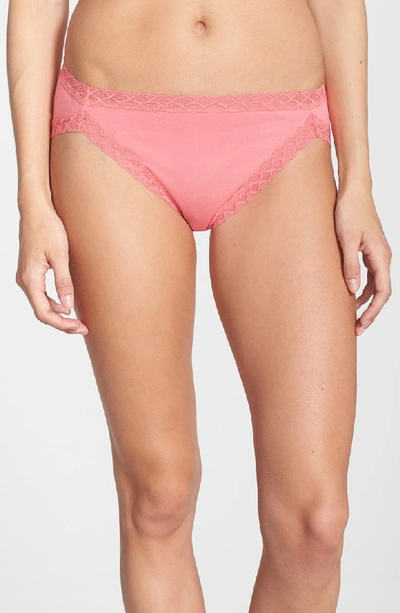 Shop Natori Bliss French Cut Briefs In Coral Sunset