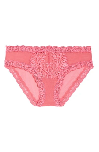 Shop Natori Feathers Hipster Briefs In Passionfruit