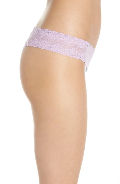 Shop Natori Bliss Perfection Thong In Cool Soco/ Light Wisteria