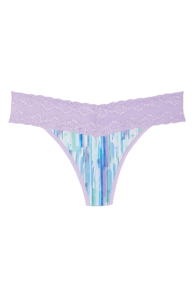 Shop Natori Bliss Perfection Thong In Cool Soco/ Light Wisteria