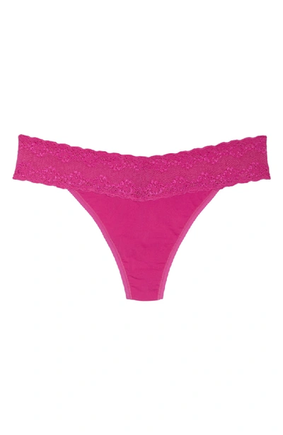 Shop Natori Bliss Perfection Thong In Vivid Pink