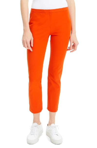 Shop Theory Classic Stretch Cotton Skinny Pants In Fire Opal