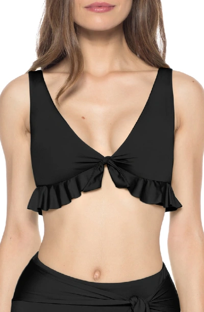 Shop Isabella Rose Double Take Bikini Top In Black