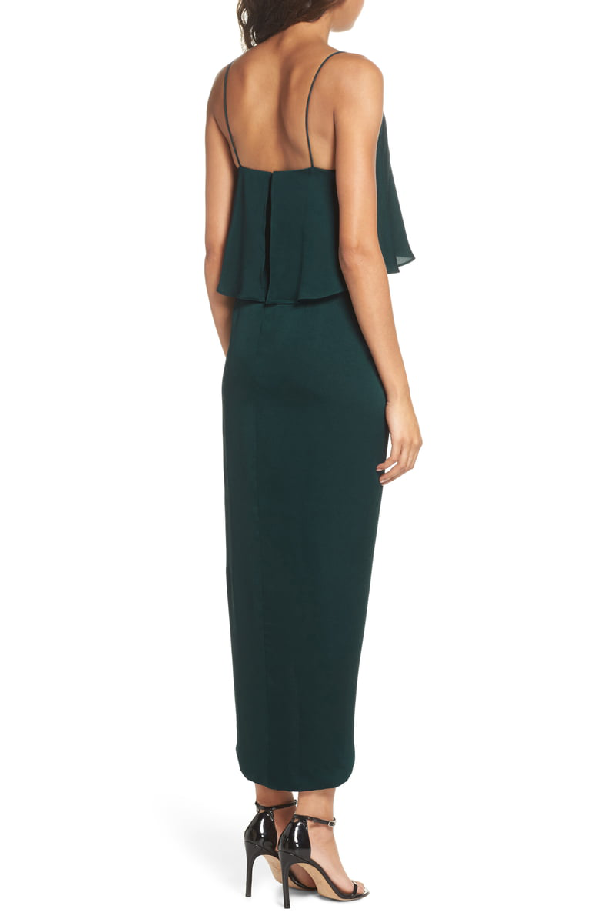 luxe frill tulip hem maxi dress shona joy