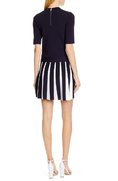 Shop Ted Baker Hethia Pleat Knit Dress In Navy