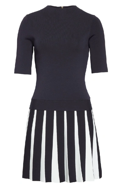 Shop Ted Baker Hethia Pleat Knit Dress In Navy