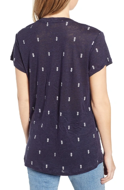 Shop Rails Luna Tee In Navy White Mini Pineapples