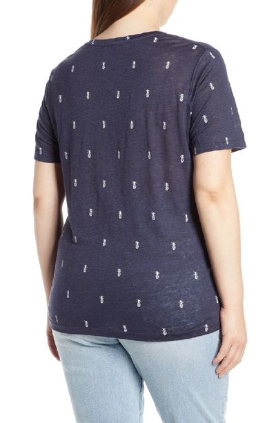 Shop Rails Luna Tee In Navy White Mini Pineapples