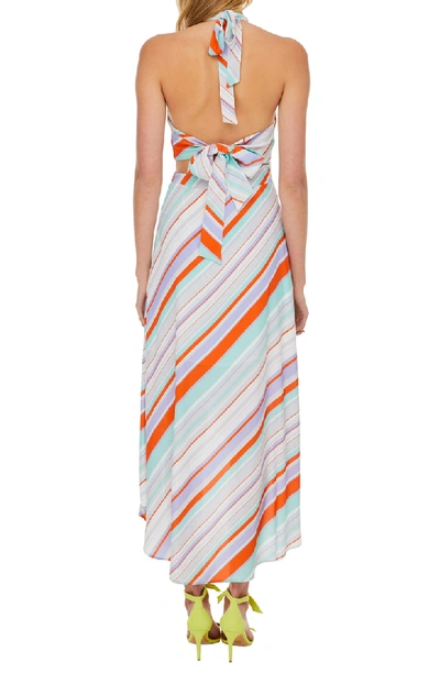 Shop Astr Illusion Maxi Dress In Pop Orange Stripe