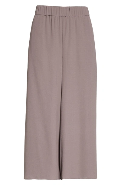 Shop Eileen Fisher Wide Leg Crop Silk Pants In Luna