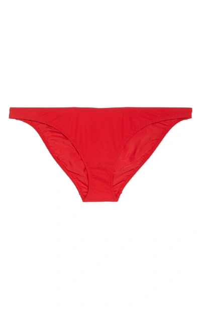 Shop Tory Burch Hipster Bikini Bottoms In Poppy Red