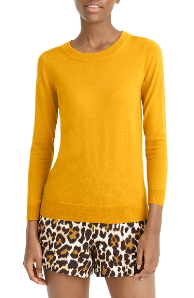 Shop Jcrew Tippi Merino Wool Sweater In Rich Gold