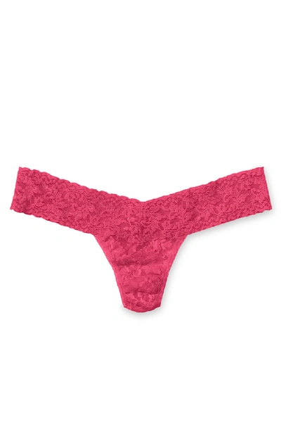 Shop Hanky Panky Signature Lace Low Rise Thong In Allure Pink