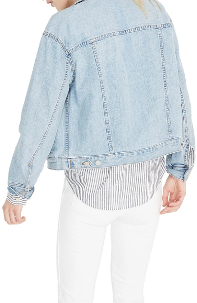 Shop Madewell The Boxy Crop Jean Jacket In Fitzgerald Wash