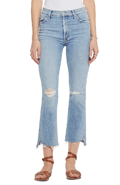 Shop Mother The Insider High Waist Crop Step Fray Hem Bootcut Jeans In The Problem With Miracles