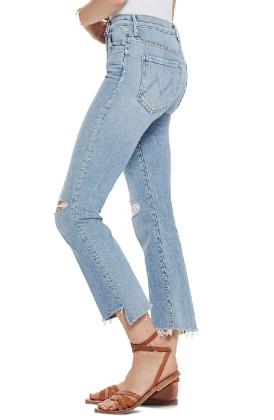 Shop Mother The Insider High Waist Crop Step Fray Hem Bootcut Jeans In The Problem With Miracles